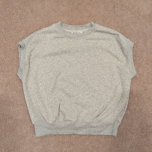 Athleta Light Gray Short Sleeve Cotton Tee